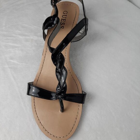 Guess Women's Black Strappy Sandals - Picture 3 of 8